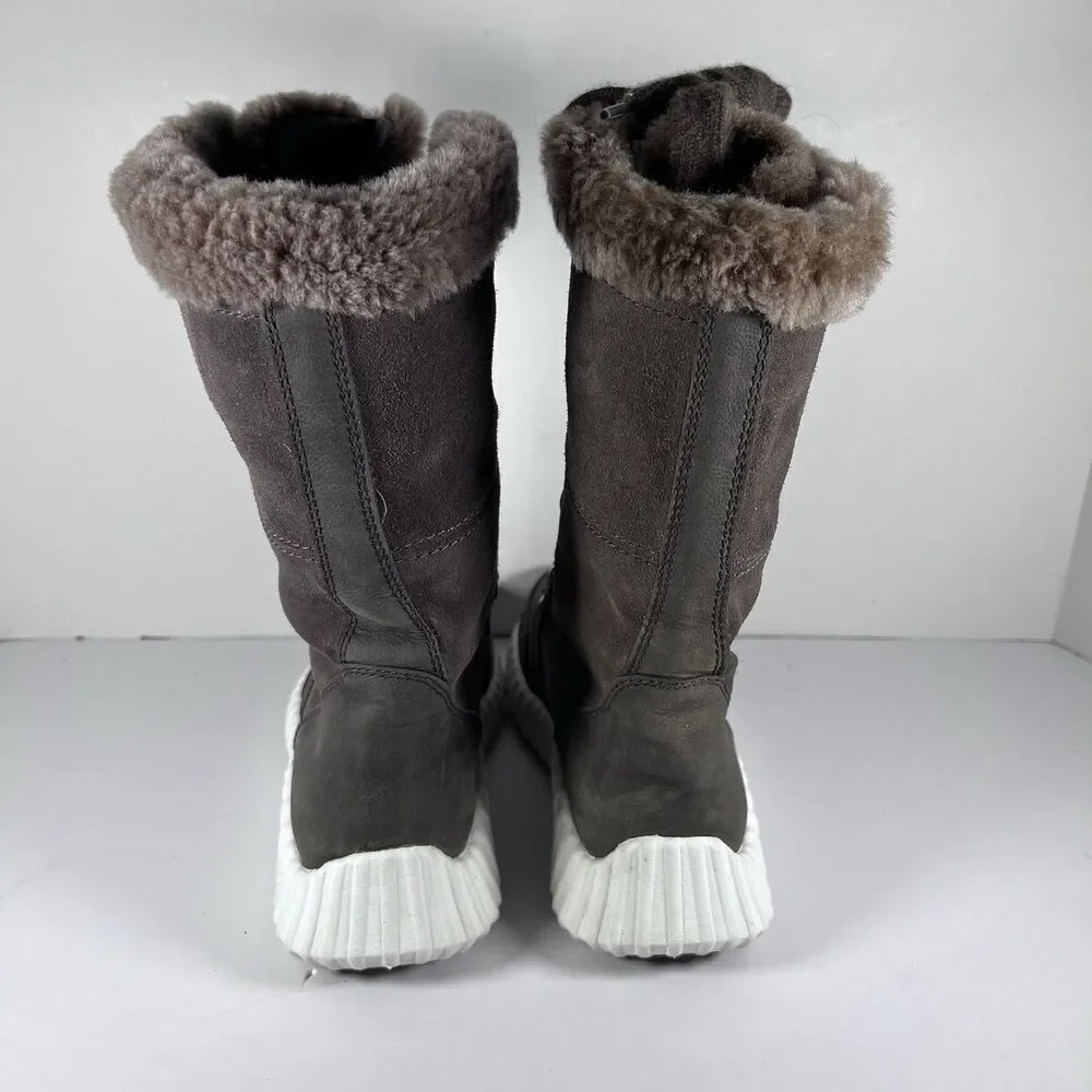 Johnston & Murphy XC4 Waterproof Suede Shearling Fur Lined Boots Women's Size 8M